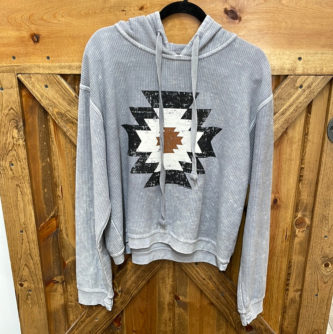 Corded Aztec Hoodie