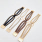 Magnetic Buckle Ring Charm Leather Bangle Bracelet - BJ/LB: White
