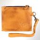 Genuine Leather Wristlet Wallet (Brown)