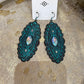 Large turquoise and diamond earrings