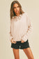 Blank Long Sleeve Hooded T-Shirt: VANILLA / S