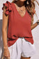 CWTBLSL0007_SLEEVELESS FRILL SHOULDER TUNIC TOP: APRICOT / (S) 1