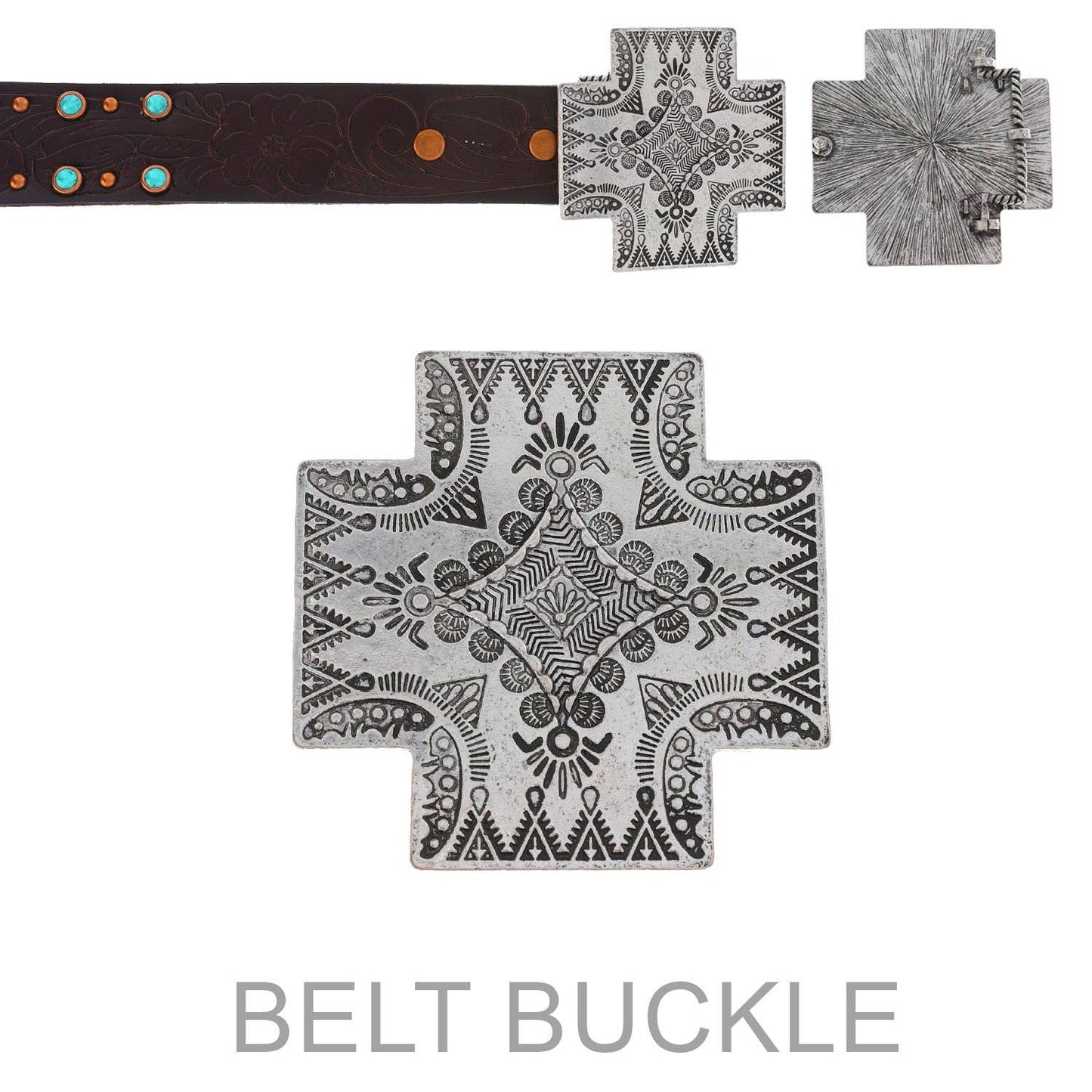 Western Cross Belt Buckle