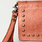 Studded Genuine Leather Wallet with strap