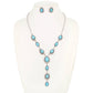 Western Turquoise Y-Shaped Necklace Set : Copper