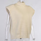 Turtleneck knit vest short sweater vest: Black