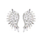 Colored Rhinestone Wing-shaped Earrings Bohemian Style: Green