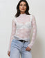 Lux Layering Floral Lace See Through Mesh Top Blouse (Lime Green)