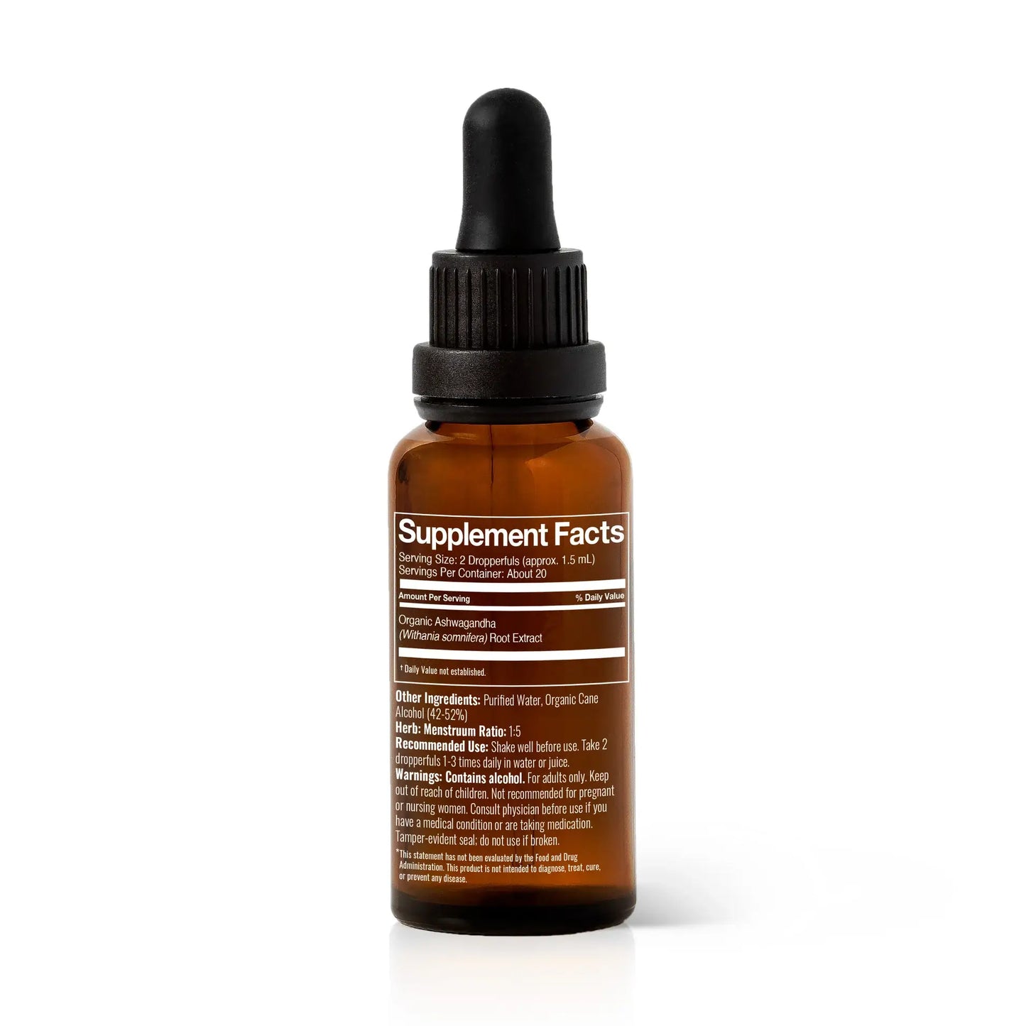 Organic Ashwagandha Tincture 30 mL