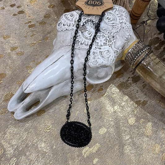 Black diamonds necklace