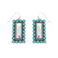 Western Vertical Turquoise Bar Earrings : Iridescent