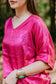 MK440 Metallic Blouse - Pink: Pink / L