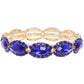 Crystal Gemstone Petal Cut Cluster Bracelet: Gold Iridescent