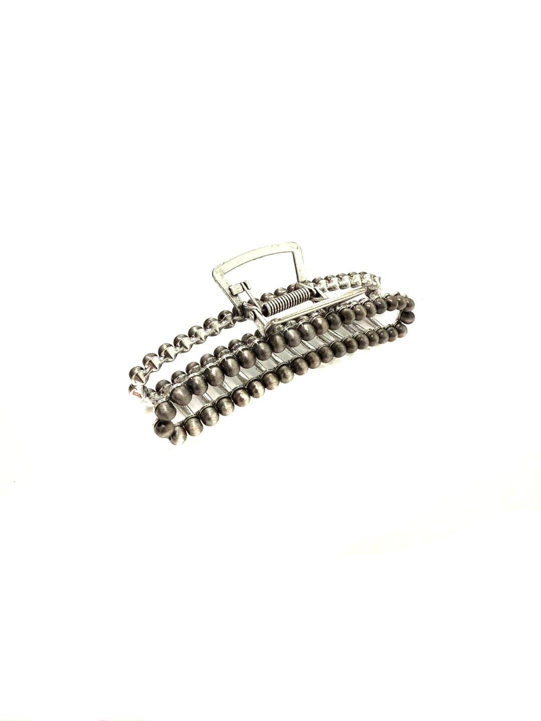 Western Navajo Pearl Hair Claw: Copper