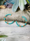 Take me to Bali Turquoise with gold hoop earrings: Turquoise / One Size