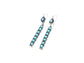 Western Turquoise Bar Dangle Earrings: Red