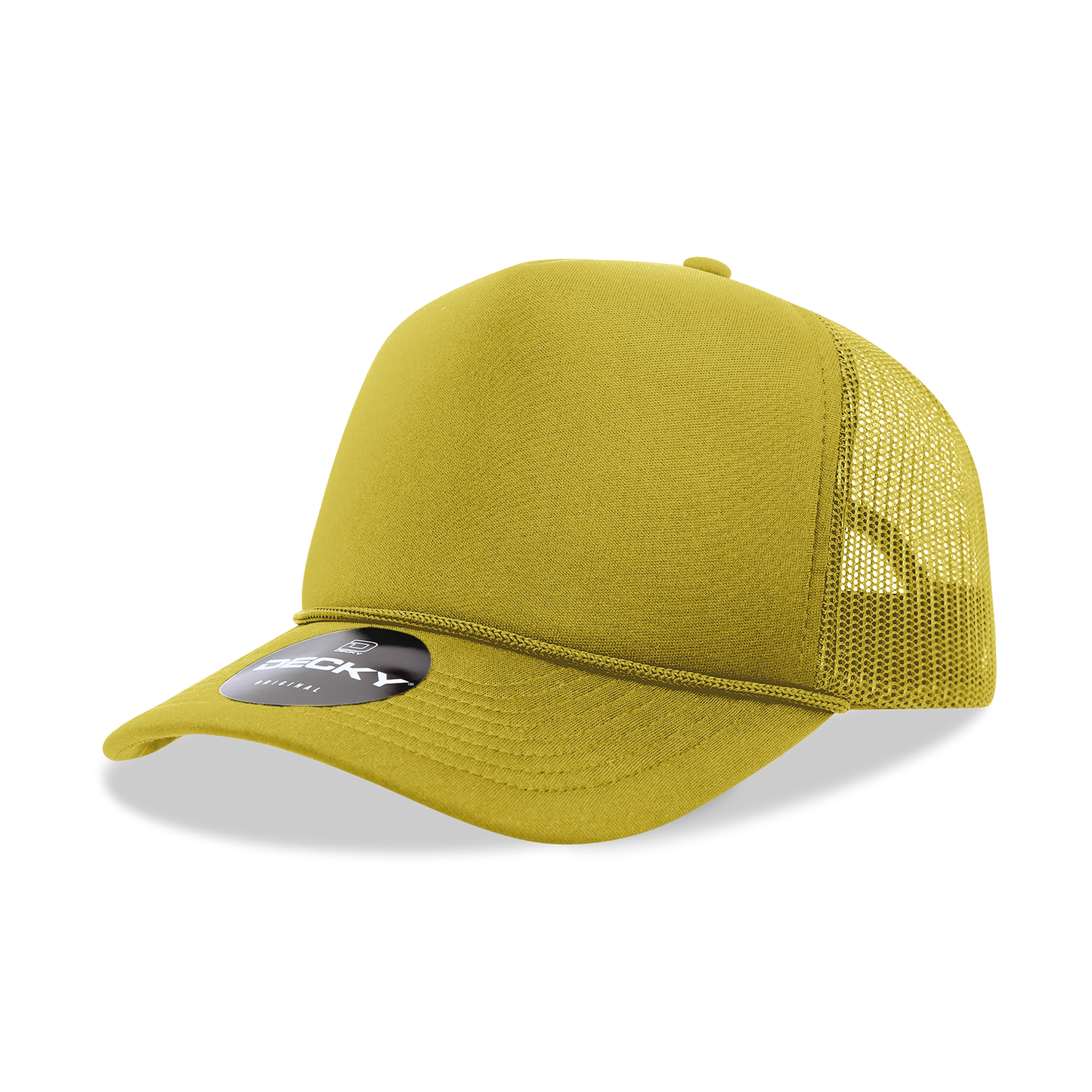 Decky 6025 - Mid Profile, 5 Panel Foam Trucker Hat - 6025: Orange