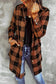 Yule Plaid Button Down Shacket 2XL / Brown