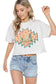 Rustic Desert Night Graphic S/S Faux Cropped Tee: L / BLACK