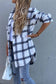 WOMEN PLAID PATTERN OVERSIZED BUTTONED SHACKET_CWTSTL0369: White / (M) 1