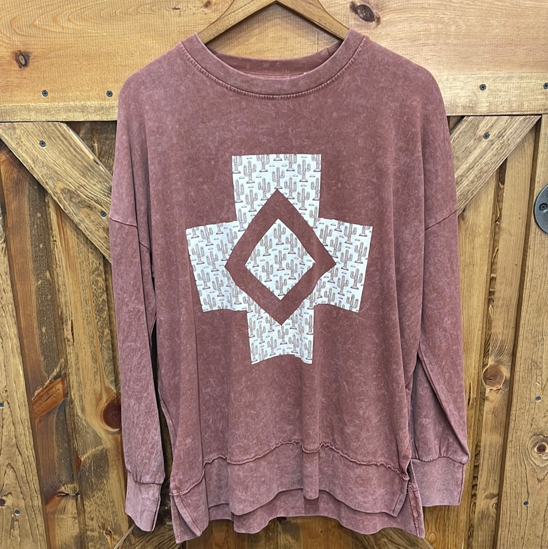 Blush Cactus Crewneck