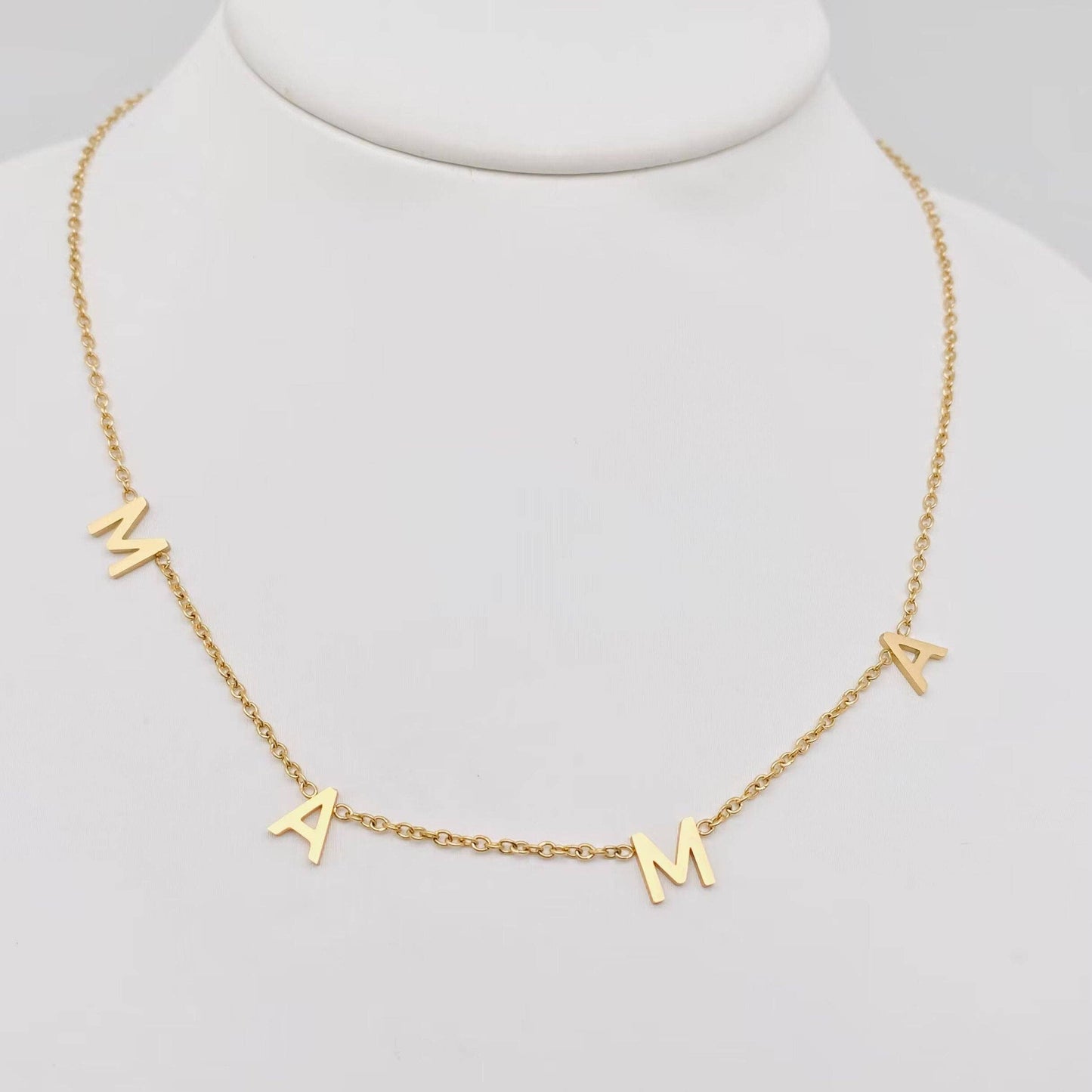 MAMA Stainless Steel Chain Necklace: Rose Gold