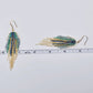 Sparkling Colored Rhinestone Tassel Dangle Earrings