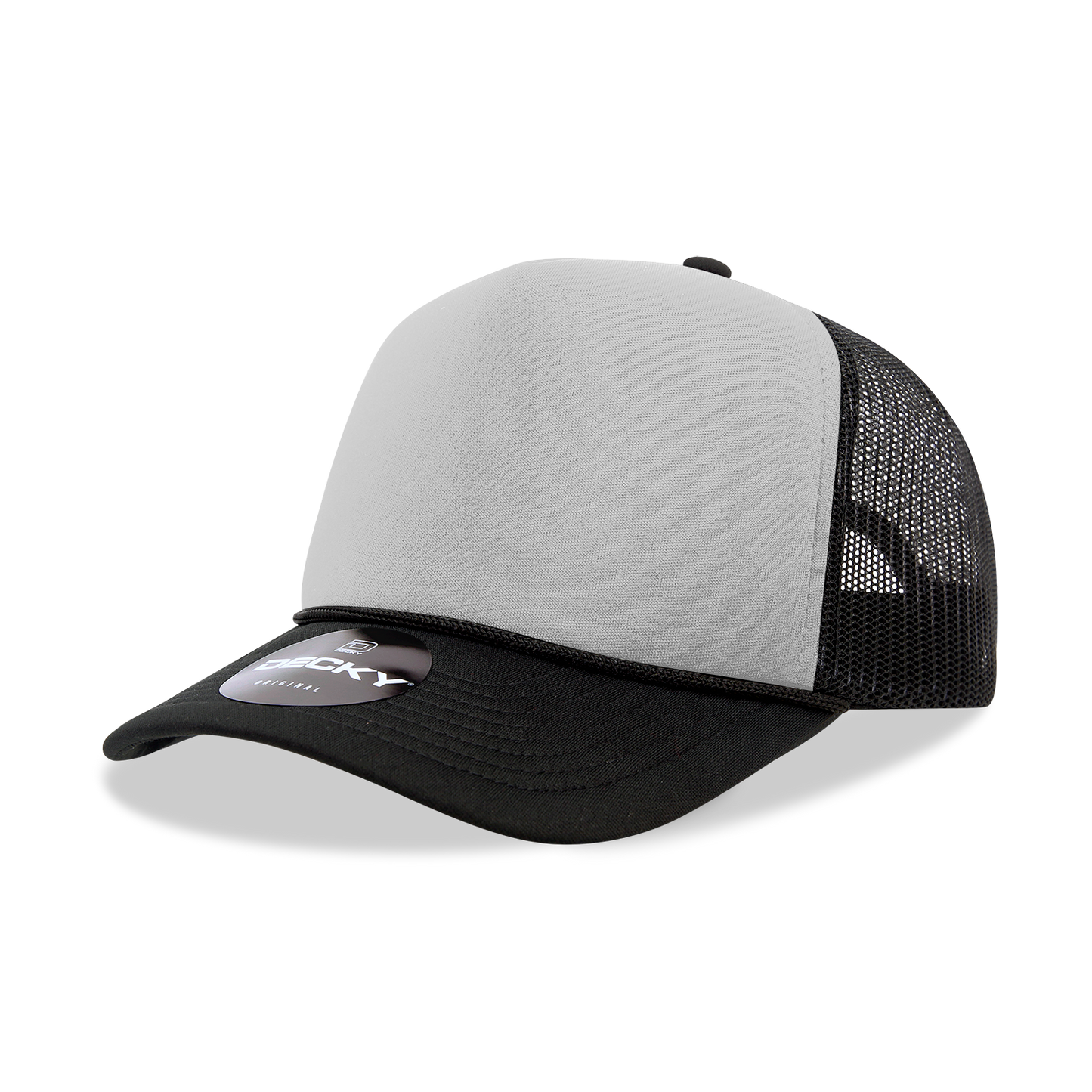 Decky 6025 - Mid Profile, 5 Panel Foam Trucker Hat - 6025: Orange
