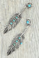 Western Feather Turquoise Earrings