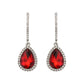 Rhinestone Teardrop Crystal Drop Dangle Earrings: Iridescent