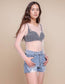 Pearl Rhinestone Studded See Through Mesh Crop Top (Black)