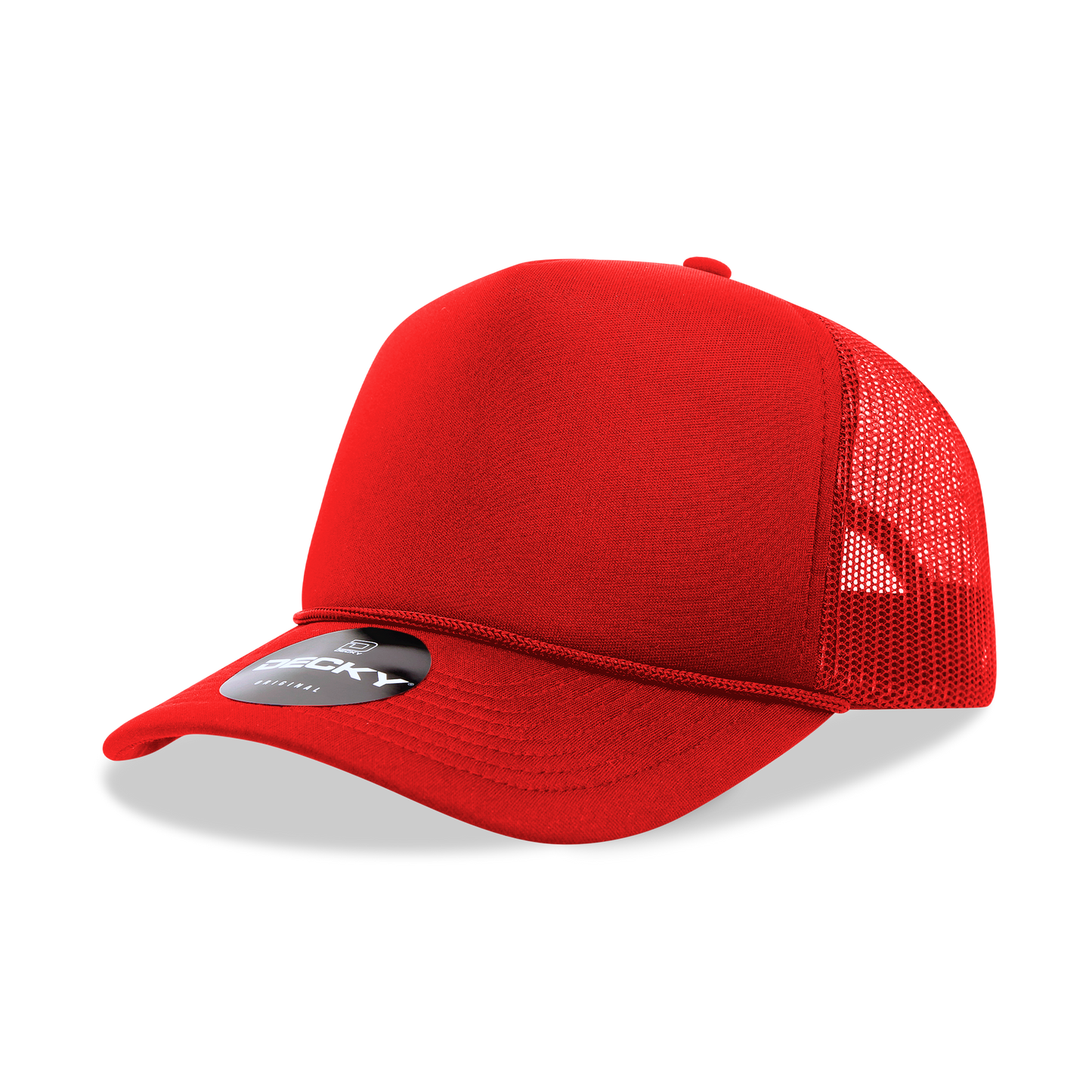 Decky 6025 - Mid Profile, 5 Panel Foam Trucker Hat - 6025: Orange