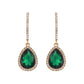 Rhinestone Teardrop Crystal Drop Dangle Earrings: Iridescent
