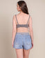 Pearl Rhinestone Studded See Through Mesh Crop Top (White)