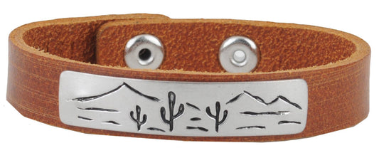 Cactus Landscape Bracelet: TAN