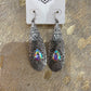 Large silver teardrop earrings