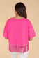 Here for the Show Studded Fringe Crop Top, Hot Pink: Hot Pink / One Size