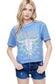 Wild West Cowboys Club Graphic S/S Lunar Dye Faux Crop: M / BLUE