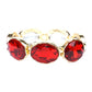 Oval Rhinestone Crystal Stretch Evening Bangle Bracelet: Gold Iridescent