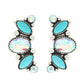 Western Turquoise Gemstone Climber Earrings: Turquoise