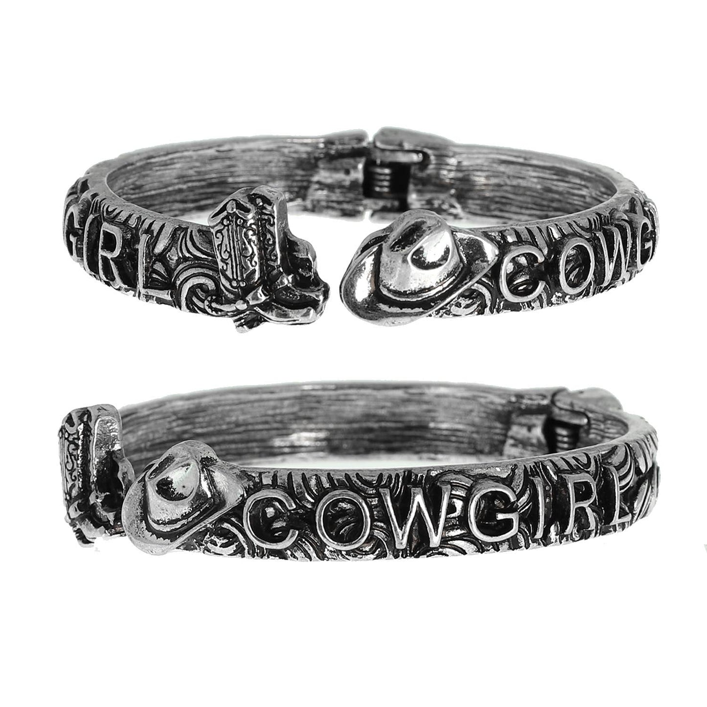 Western Cowgirl Filigree Hinge Bangle Bracelet