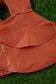 RUST LEATHER DOUBLE LAYER BOTTOMS.  XS