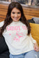 MK258 Giddy Up flockin light weight Sweatshirt Off-White/Pin: Cream / 3XL