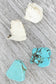 Synthetic Raw Semi Stone Stud Earrings: Turquoise