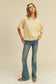 Blank Long Cropped Short Sleeve T-Shirt: VANILLA / L