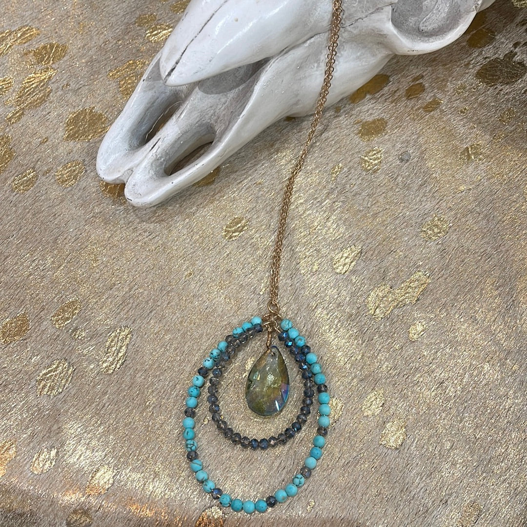 Beaded turquoise necklace