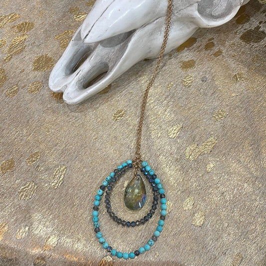 Beaded turquoise necklace