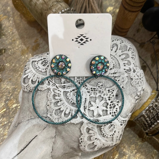 Turquoise hoops