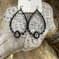 Black teardrop earrings