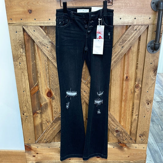 Kancan distressed black denim